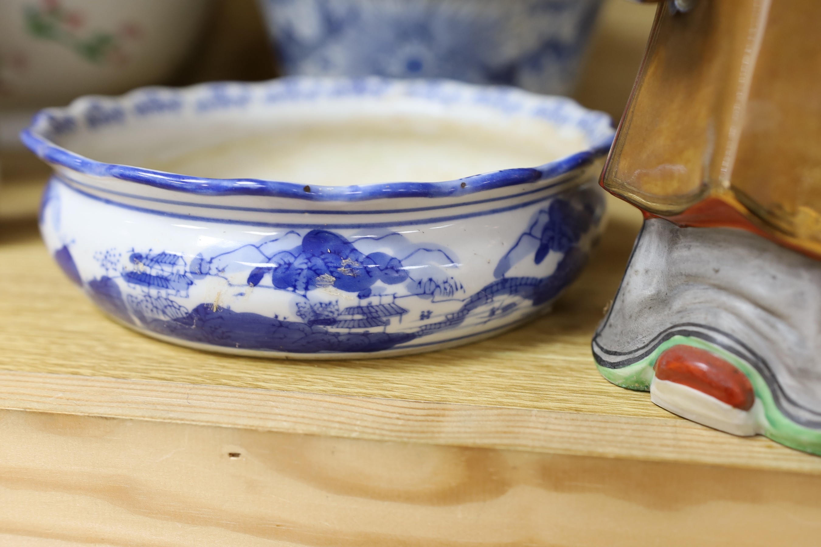 A group of Chinese ceramics including Cantonese, export etc. mostly a.f.